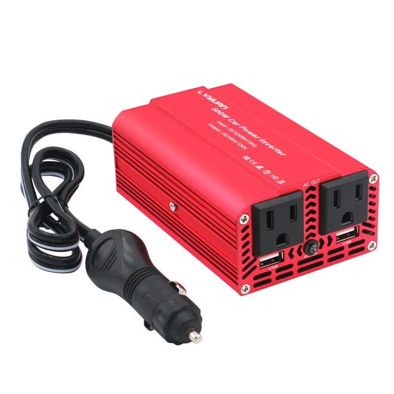 Inverter rosso a bassa potenza da 500 W-1500 W per campeggio camper
