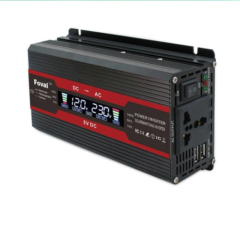 Display LCD nero modificato Chord 1500w-3000w 12v Eu inverter con fusibile esterno
